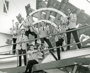early picture of the Barbary Coast band on a paddleboat