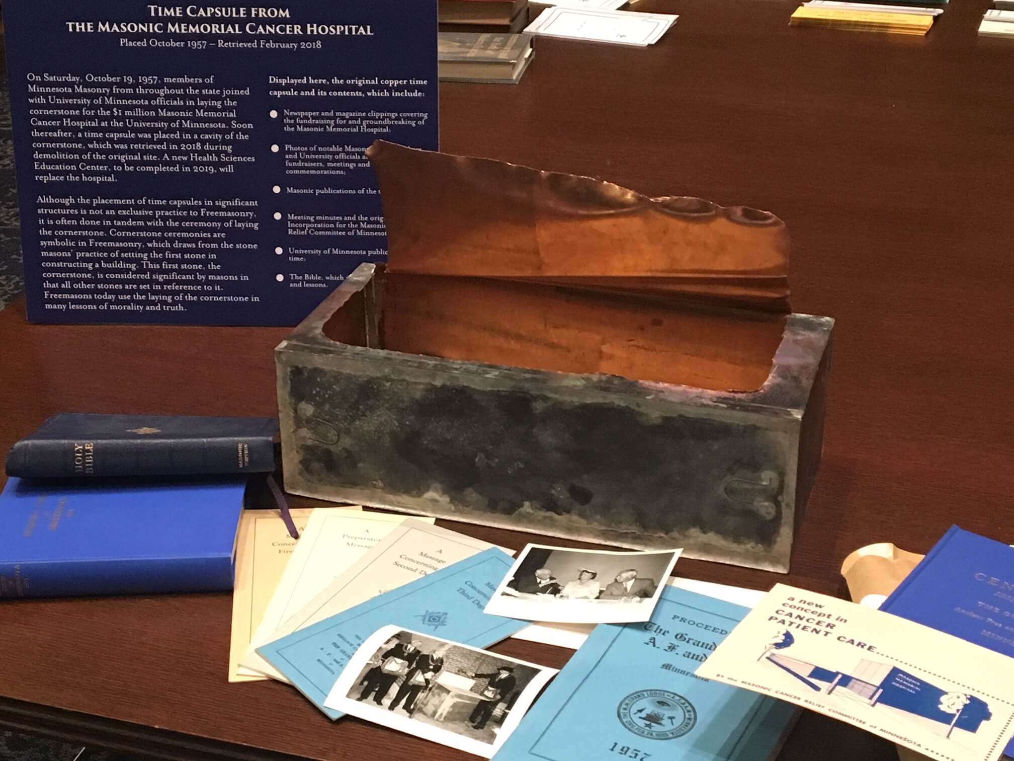 Time capsule and contents